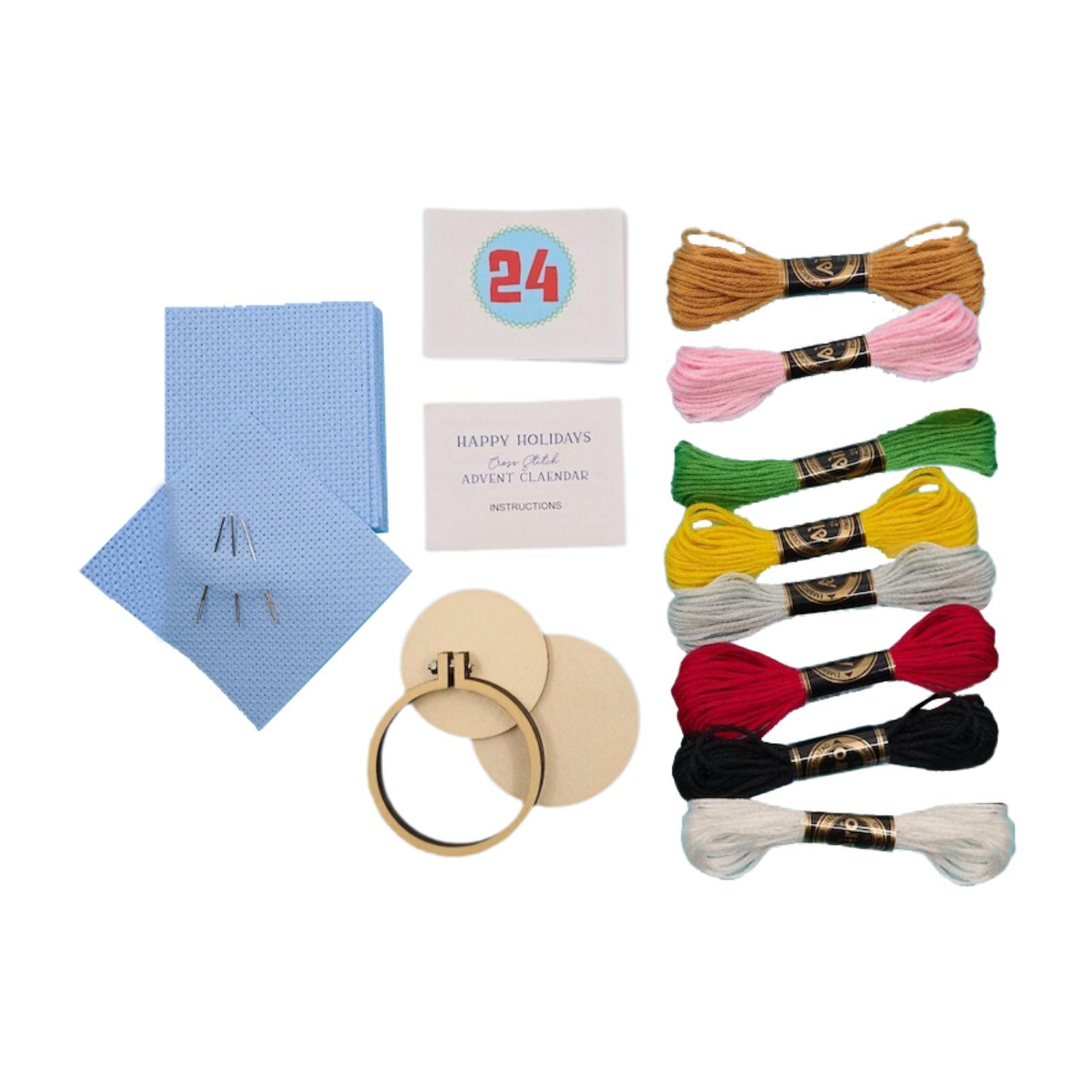 Embroidery Xmas Kits - 크리스마스 어드벤트 캘린더, 크리스마스 자수 키트,