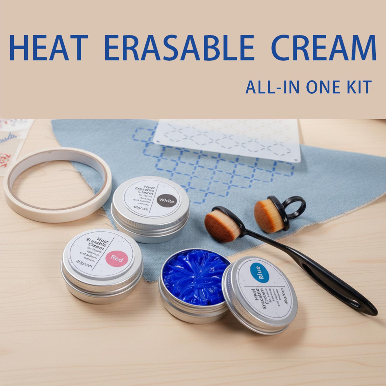 Embroidery Diy - 40g/캔 열 지워지는 패브릭 크림 다리미로