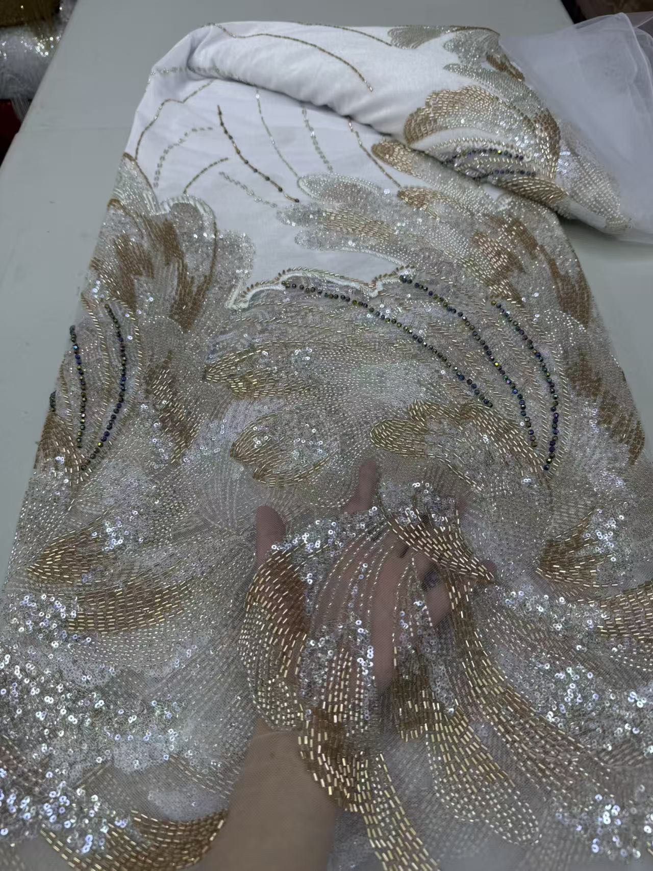 Velvet Fabric Embroidery - 2026 아프리카 프랑스 스팽글 비즈 장식