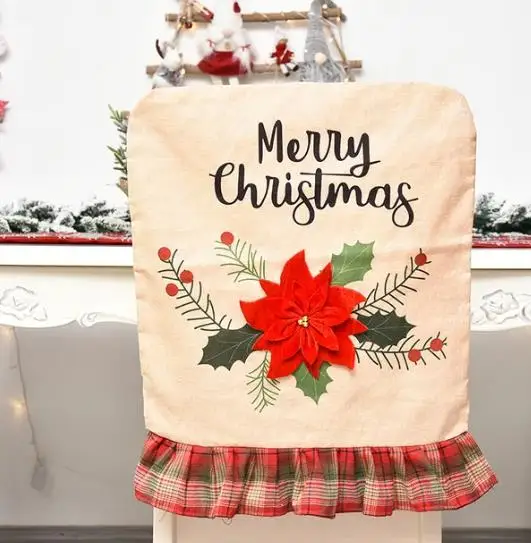 리넨 자수 크리스마스 의자 커버, 크리스마스 꽃 나무  - Embroidery Xmas Tree 리뷰 및 가격
