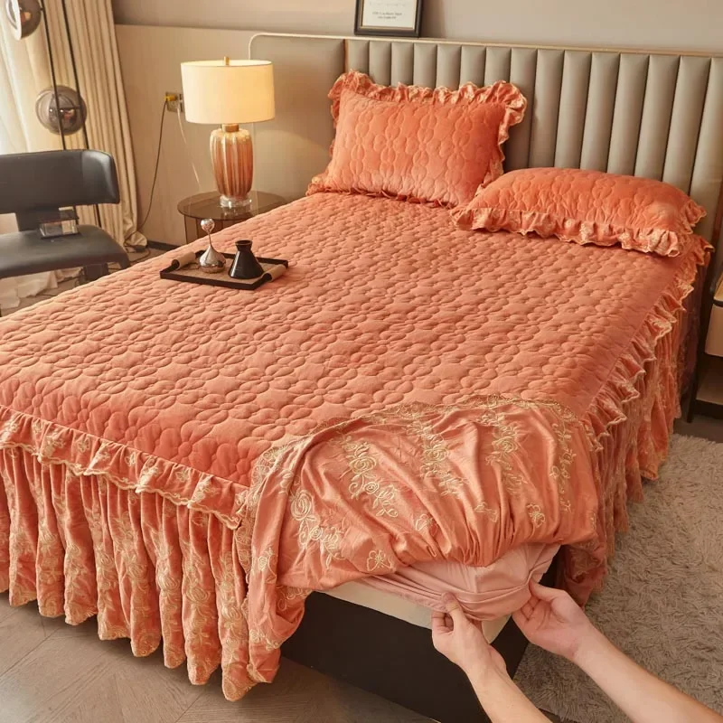 AI WINSURE-고급스러운 벨벳 침대 시트 세트,  - Embroidery Quilt Cover 리뷰 및 가격