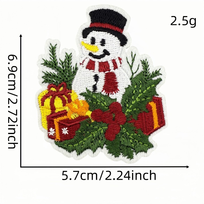 빈티지 크리스마스 다리미 부착 자수 패치 사슴 산타 바 - Embroidery Xmas 리뷰 및 가격