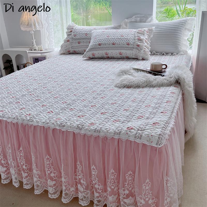 코튼 레이스 자수 두꺼운 퀼팅 침대 스커트, 침대보 베 - Embroidery Quilt Cover 리뷰 및 가격