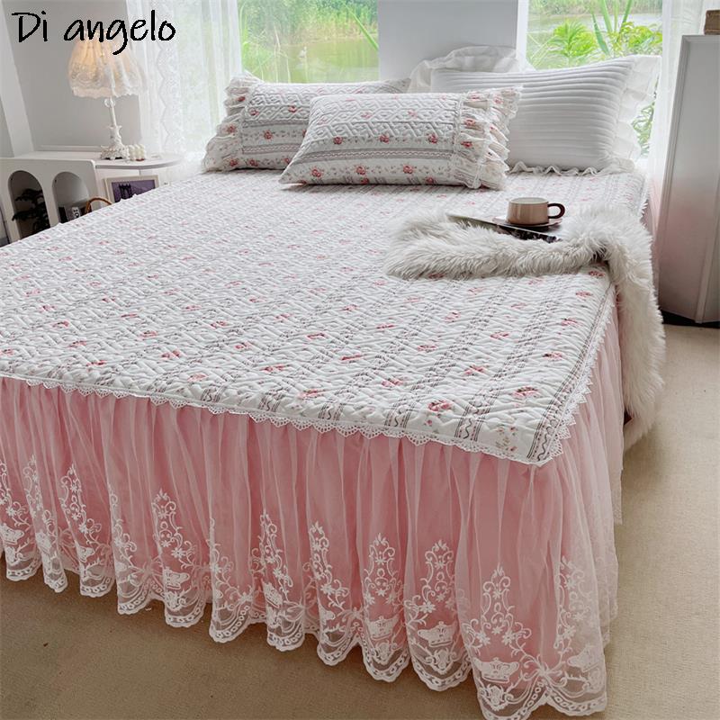 코튼 레이스 자수 두꺼운 퀼팅 침대 스커트, 침대보 베 - Embroidery Quilt Cover 리뷰 및 가격