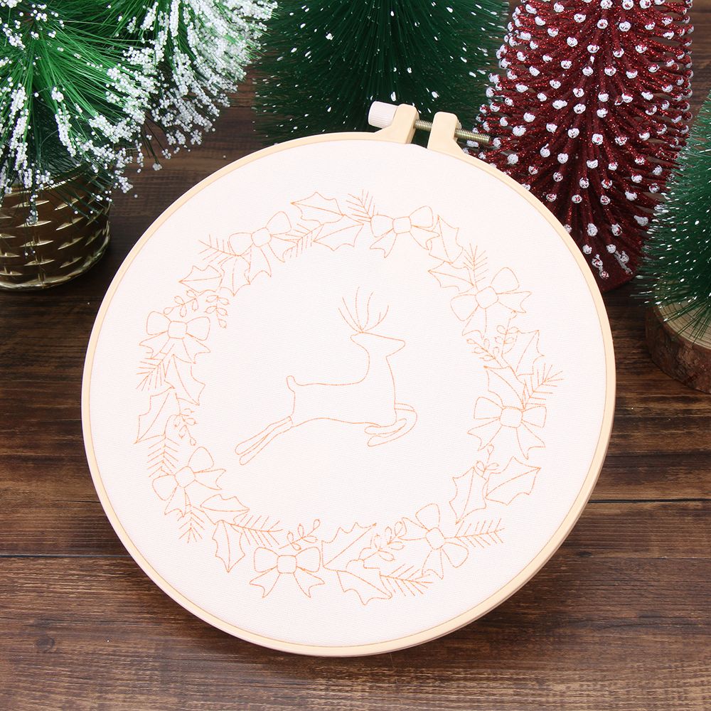 예술 바느질 액세서리 바늘 스레드 바늘 펀치 자수 후프 - Embroidery Xmas Kits 리뷰 및 가격