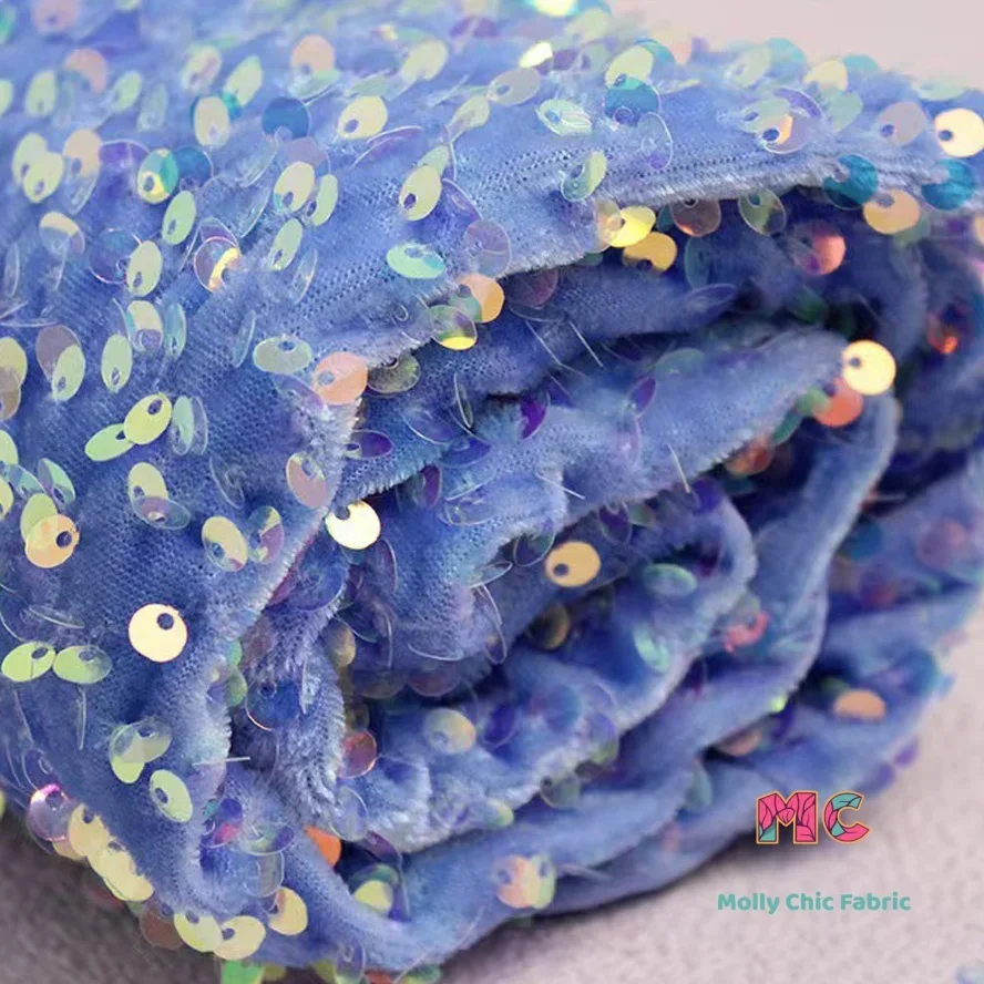 고품질 탄성 자수 컬러 스팽글 벨벳 원단 DIY 패션  - Velvet Fabric Embroidery 리뷰 및 가격