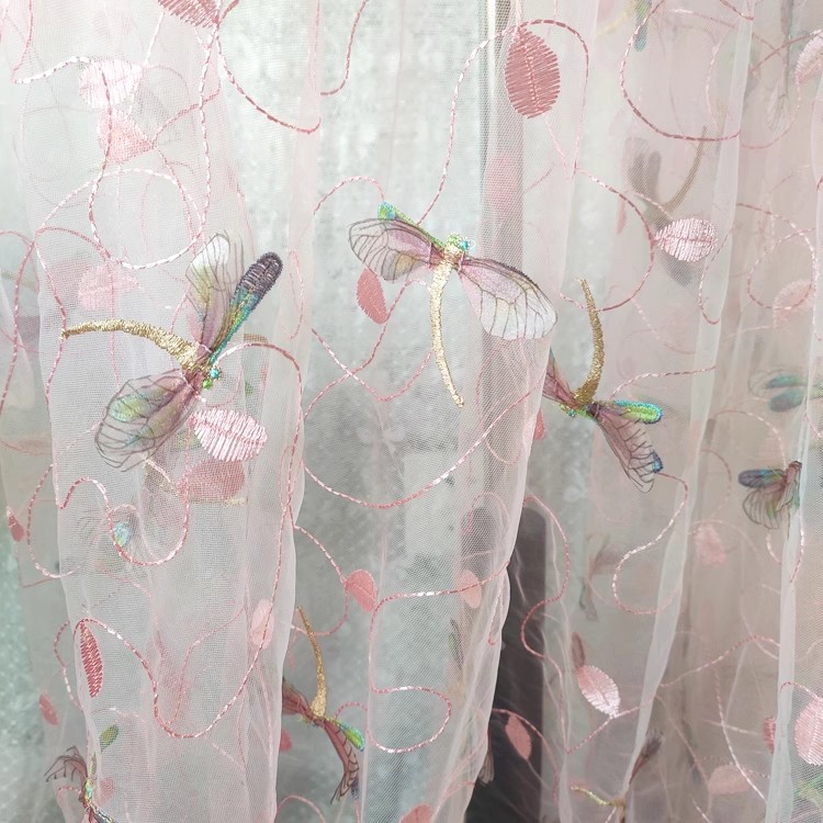 1야드 블루 핑크 메쉬 원단 입체 자수 웨딩 드레스,  - Embroidery Tulle 리뷰 및 가격