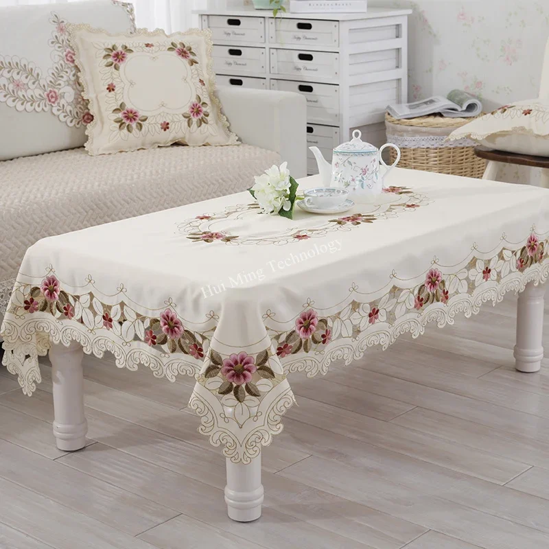 테이블 천으로 식탁보 베이지 두꺼운 럭셔리 수 놓은 직 - Embroidery Xmas 리뷰 및 가격