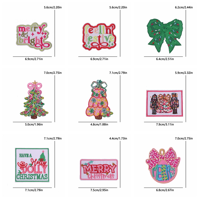 10PCS 크리스마스/레터 자수 패치 패치 크리스마스  - Embroidery Xmas 리뷰 및 가격