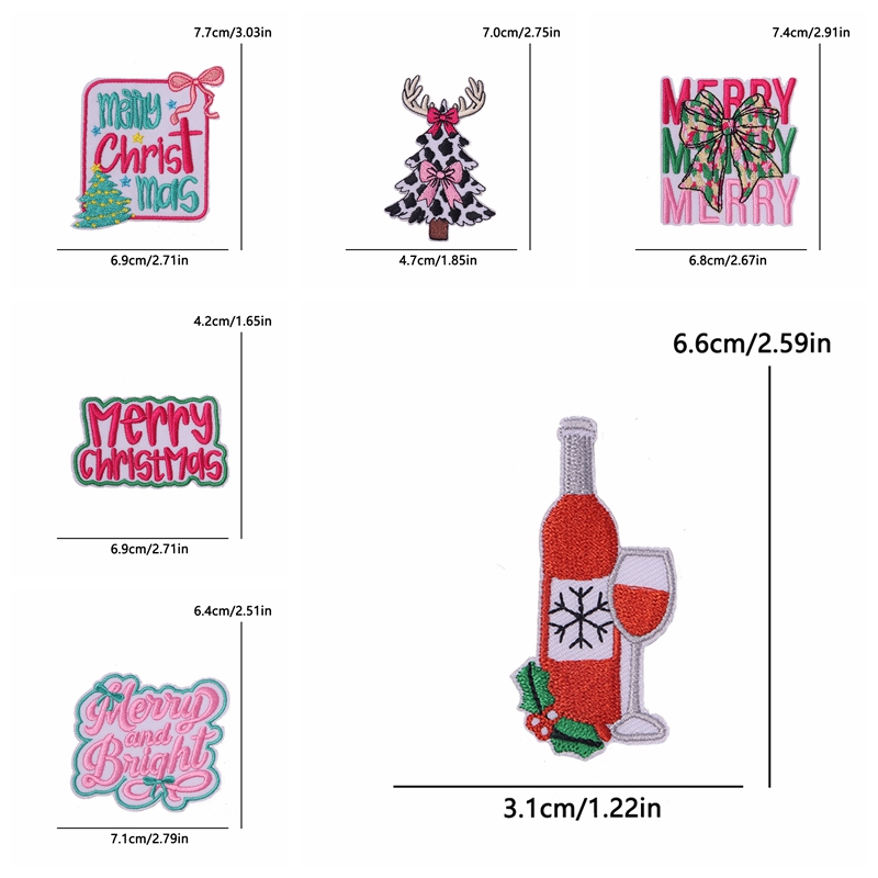 10PCS 크리스마스/레터 자수 패치 패치 크리스마스  - Embroidery Xmas 리뷰 및 가격