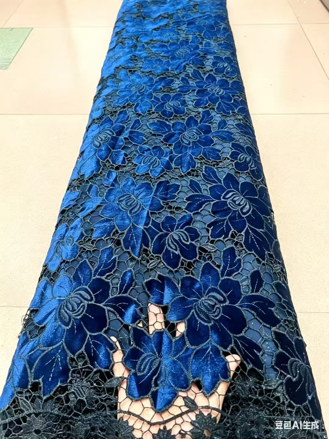 아프리카 레이스 원단 고품질 나이지리아 레이스 원단 벨 - Velvet Fabric Embroidery 리뷰 및 가격