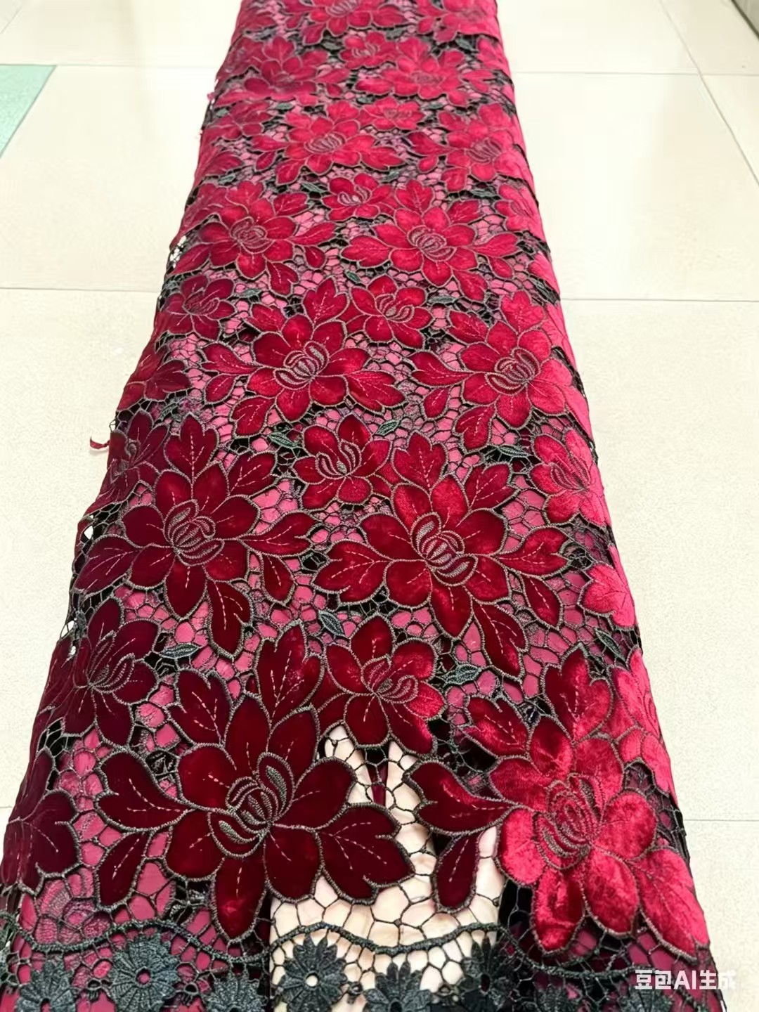 아프리카 레이스 원단 고품질 나이지리아 레이스 원단 벨 - Velvet Fabric Embroidery 리뷰 및 가격