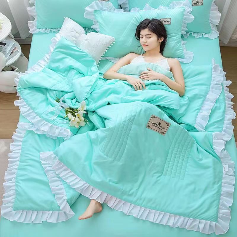 1/3Pc 한국어 공주 주름 장식 꽃 자수 여름 이불  - Embroidery Quilt Cover 리뷰 및 가격