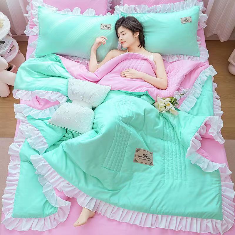 1/3Pc 한국어 공주 주름 장식 꽃 자수 여름 이불  - Embroidery Quilt Cover 리뷰 및 가격