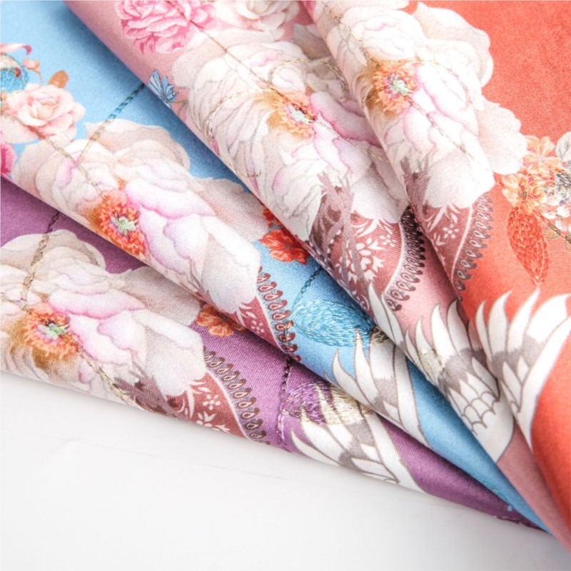 진주 자수 벨벳 프린트 원단 면 의류 염색 다운 코트  - Velvet Fabric Embroidery 리뷰 및 가격