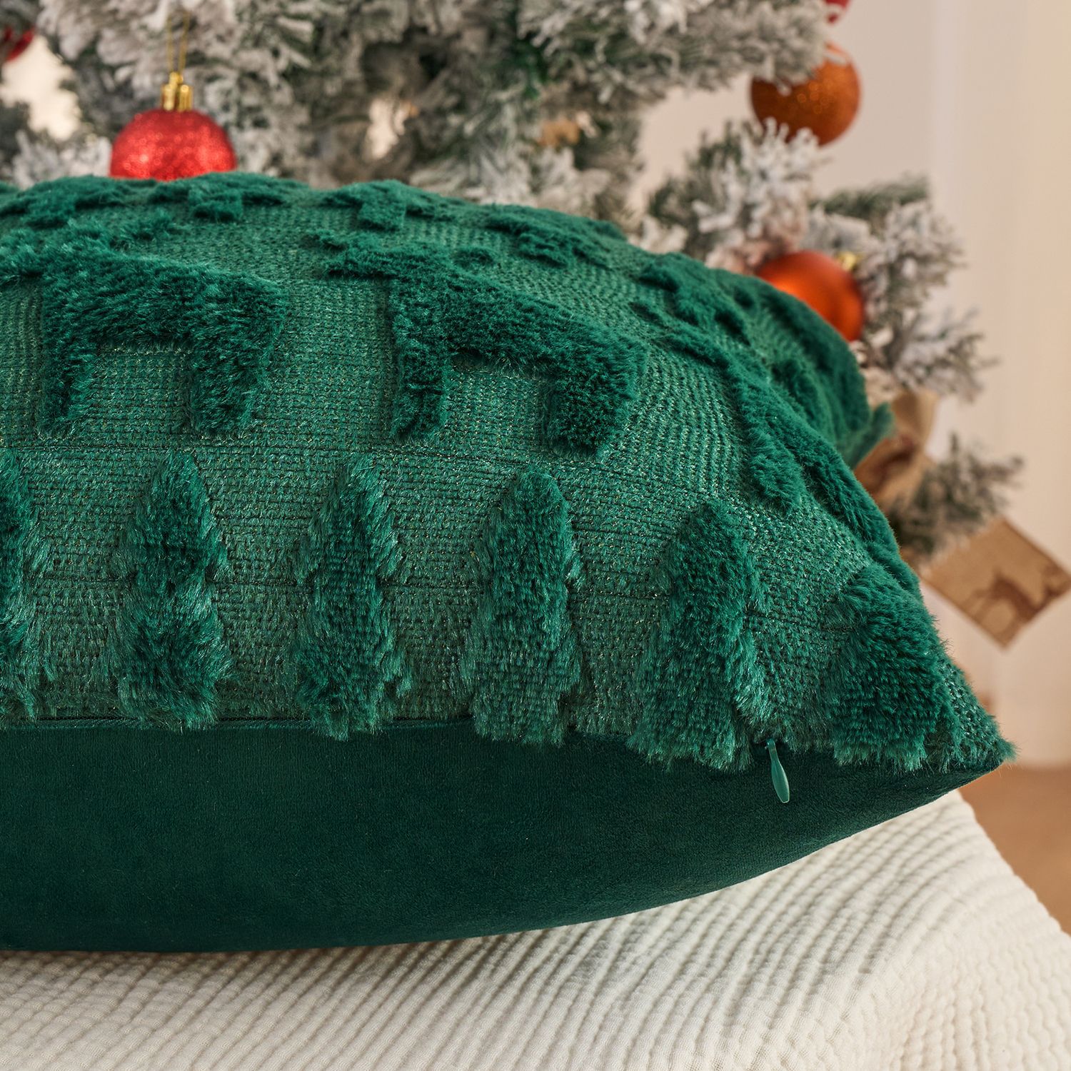 3D 자수가 있는 크리스마스 플러시 베개 커버 세트 | - Embroidery Xmas Tree 리뷰 및 가격